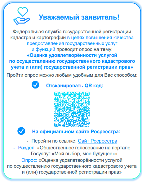 О проведении опроса &quot;О наиболее востребованных каналах получения информации о деятельности Росреестра&quot;.